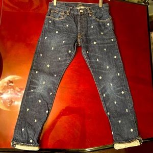 Polo Ralph Lauren Sullivan Slim 1967 Embroidered Skull Crown Jeans